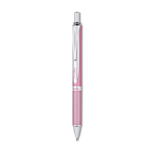 Image of Pentel® BL407P-A EnerGel Alloy RT Gel Pens, Retractable, Medium 0.7mm, Black Ink, Pink Barrel