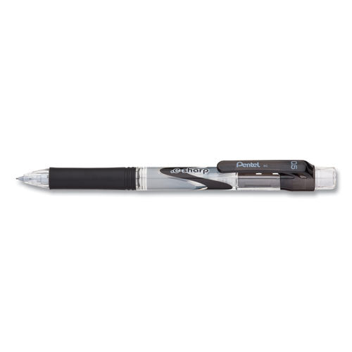 Image of Pentel® AZ125A .e-Sharp Mechanical Pencil, 0.5 mm, HB (#2), Black Lead, Black Barrel, Dozen