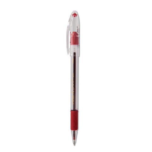 Image of Pentel® BK91-B R.s.v.p. Ballpoint Pen, Stick, Medium 1 Mm, Red Ink, Clear/red Barrel, Dozen