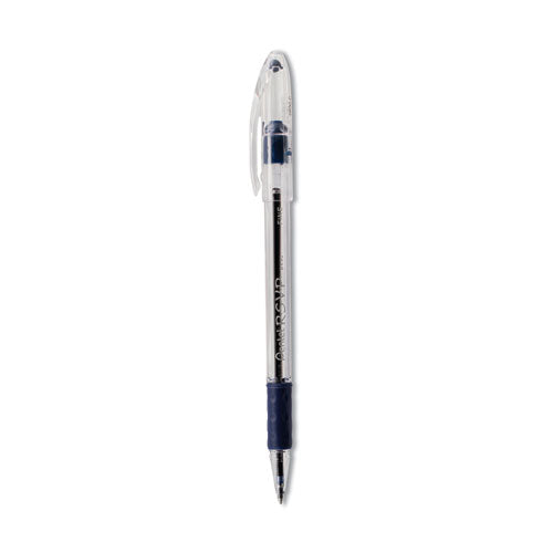 Image of Pentel® BK90-C R.s.v.p. Ballpoint Pen, Stick, Fine 0.7 Mm, Blue Ink, Clear/blue Barrel, Dozen