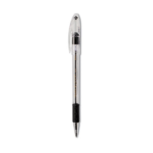 Image of Pentel® BK91-A R.s.v.p. Ballpoint Pen, Stick, Medium 1 Mm, Black Ink, Clear/black Barrel, Dozen