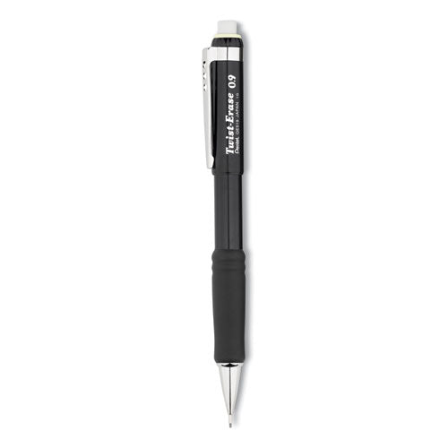 Image of Pentel® QE519A Twist-Erase III Mechanical Pencil, 0.9 mm, HB (#2), Black Lead, Black Barrel