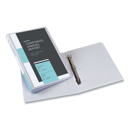 Image of Avery® 16500 Legal Durable View Binder With Round Rings, 3 Rings, 1" Capacity, 14 X 8.5, White