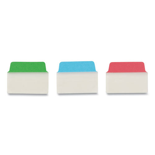 Image of AveryÂ® Ultra Tabs Repositionable Tabs, Standard: 2" x 1.5", 1/5-Cut, Assorted Colors (Blue, Green and Red), 24/Pack