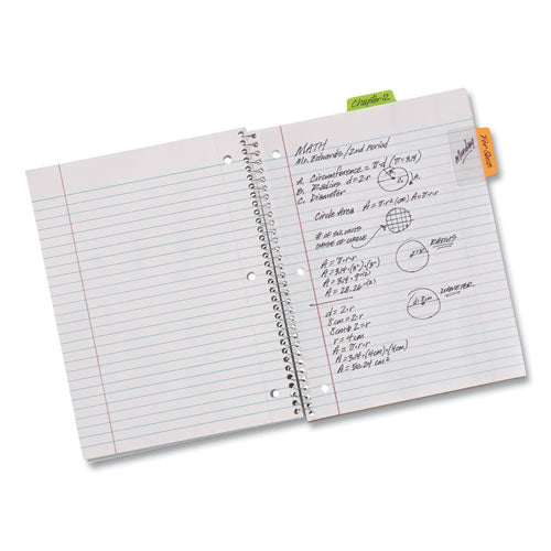 Image of Avery® 74756 Ultra Tabs Repositionable Tabs, Standard: 2" x 1.5", 1/5-Cut, Assorted Neon Colors, 48/Pack