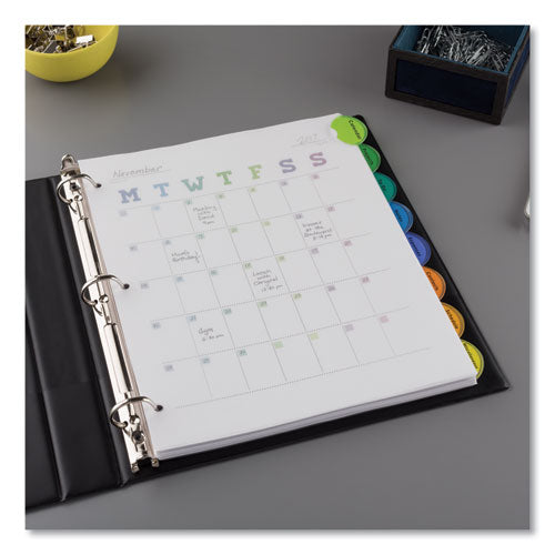 Image of Avery® 11201 Insertable Style Edge Tab Plastic Dividers, 8-Tab, 11 X 8.5, Translucent, 1 Set