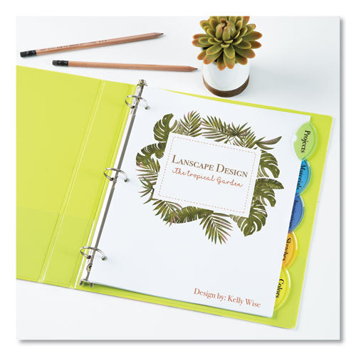 Image of Avery® 11200 Insertable Style Edge Tab Plastic Dividers, 5-Tab, 11 X 8.5, Translucent, 1 Set