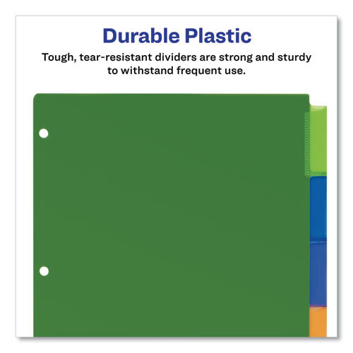 Image of Avery® 11900 Insertable Big Tab Plastic Dividers, 5-Tab, 11 X 8.5, Assorted, 1 Set