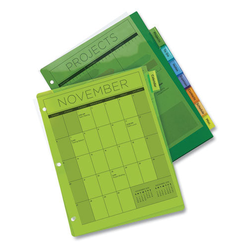 Image of Avery® 11901 Insertable Big Tab Plastic Dividers, 8-Tab, 11 X 8.5, Assorted, 1 Set