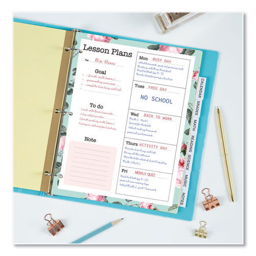Image of Avery® 11115 Insertable Big Tab Dividers, 8-Tab, Double-Sided Gold Edge Reinforcing, 11 x 8.5, Buff, Clear Tabs, 24 Sets