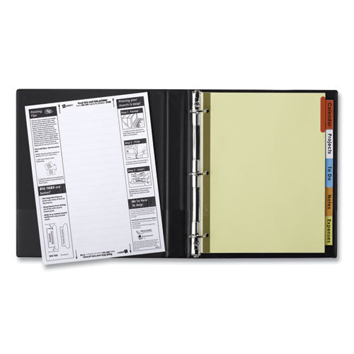Image of Avery® 11109 Insertable Big Tab Dividers, 5-Tab, Double-Sided Gold Edge Reinforcing, 11 x 8.5, Buff, Assorted Tabs, 1 Set