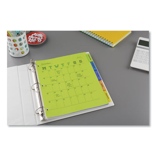 Image of Avery® 11900 Insertable Big Tab Plastic Dividers, 5-Tab, 11 X 8.5, Assorted, 1 Set