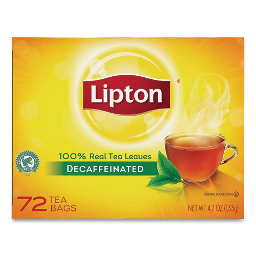 Image of Lipton® TJL00290 Tea Bags, Decaffeinated, 72/box