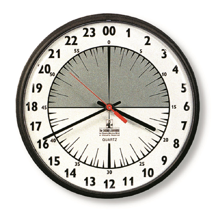 Image of SKILCRAFT® Quartz Wall Clock, 24-Hour Slimline, Plastic Frame, 12.75" Diameter