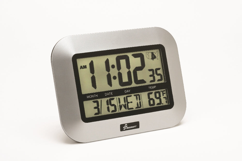 Image of SKILCRAFT® LCD Digital Radio-controlled Clock