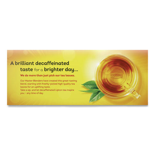 Image of Lipton® TJL00290 Tea Bags, Decaffeinated, 72/box