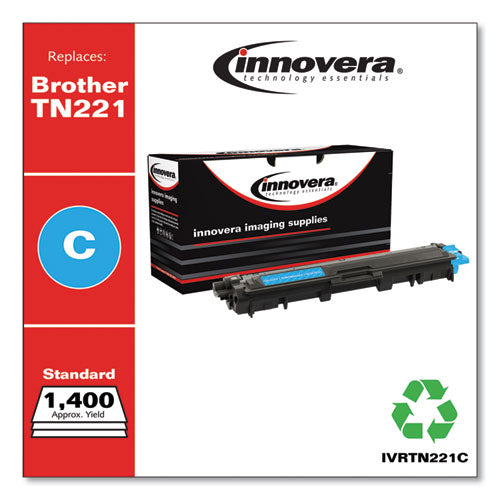 Image of Innovera® IVRTN221C Remanufactured Cyan Toner, Replacement for TN221C, 1,400 Page-Yield
