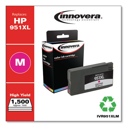 Image of Innovera® IVR951XLM Remanufactured Magenta High-Yield Ink, Replacement for 951XL (CN047AN), 1,500 Page-Yield