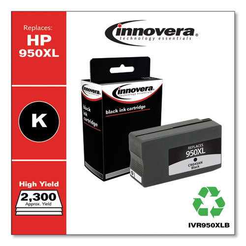 Image of Innovera® IVR950XLB Remanufactured Black High-Yield Ink, Replacement for 950XL (CN045AN), 2,300 Page-Yield