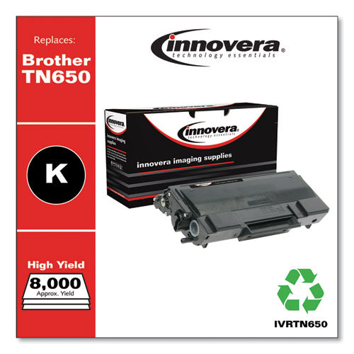 Image of Innovera® IVRTN650 Remanufactured Black High-Yield Toner, Replacement for TN650, 8,000 Page-Yield