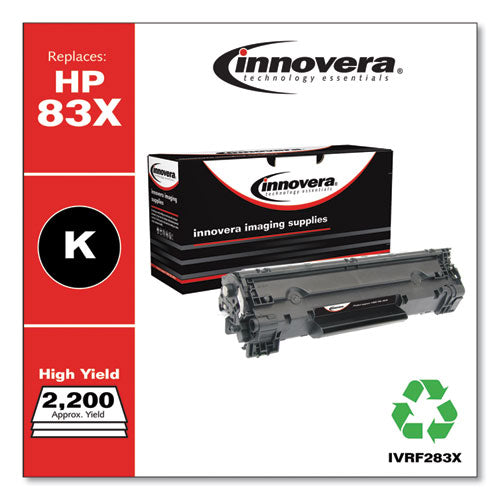 Image of Innovera® IVRF283X Remanufactured Black High-Yield Toner, Replacement for 83X (CF283X), 2,000 Page-Yield