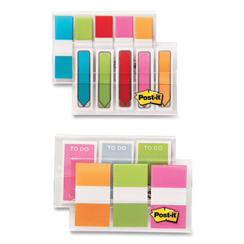 Image of Post-it® 683-XLM Standard And Arrow Flag Combo Pack, 0.47" And 0.94", Assorted Colors, 320/pack