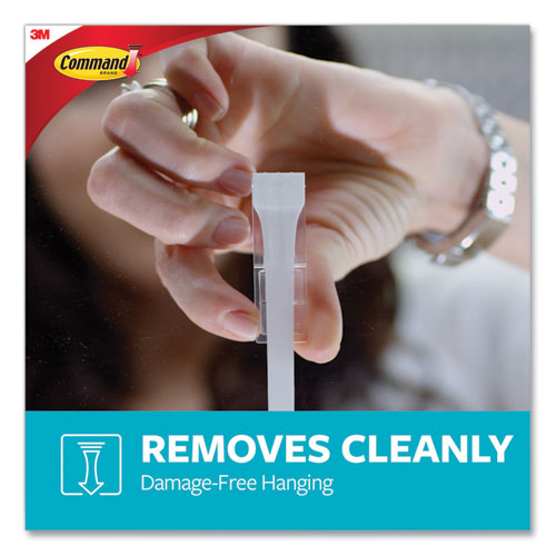 Image of Command BATH18-6ES Medium Bath Hooks Value Pack, Plastic, White, 3 Lb Capacity, 6 Hooks And 6 Strips