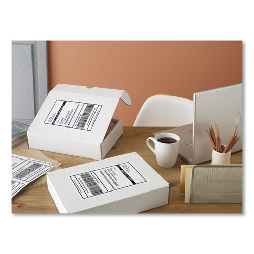 Image of Avery® 08126 Shipping Labels W/ Trueblock Technology, Inkjet Printers, 5.5 X 8.5, White, 2/sheet, 25 Sheets/pack