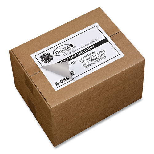 Image of Avery® 05126 Shipping Labels W/ Trueblock Technology, Laser Printers, 5.5 X 8.5, White, 2/sheet, 100 Sheets/box