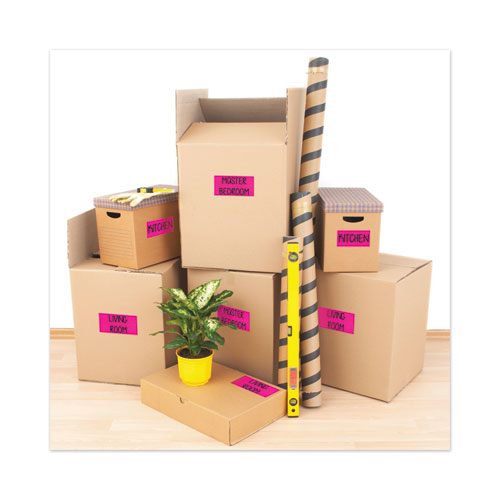Image of Avery® 05974 High-Visibility Permanent Laser Id Labels, 2 X 4, Neon Magenta, 1000/box