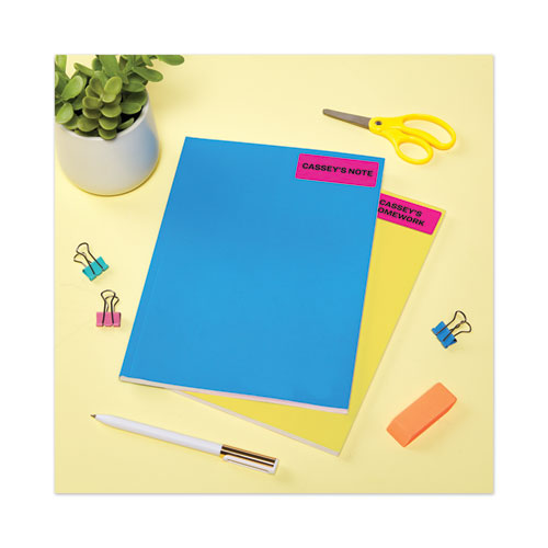 Image of Avery® 05970 High-Visibility Permanent Laser ID Labels, 1 x 2.63, Neon Magenta, 750/Pack