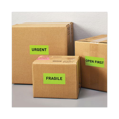 Image of Avery® 05976 High-Visibility Permanent Laser Id Labels, 2 X 4, Neon Green, 1000/box