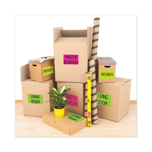 Image of Avery® 05952 High-Visibility Permanent Laser ID Labels, 5.5 x 8.5, Neon Green, 200/Box