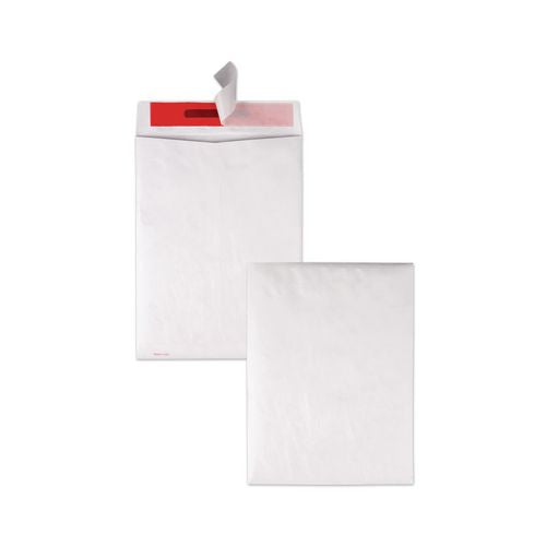 Image of Quality Park QUAR2400 Tamper-Indicating Mailers Made with Tyvek, #10 1/2, Flip-Stik Flap, Redi-Strip Adhesive Closure, 9 x 12, White, 100/Box