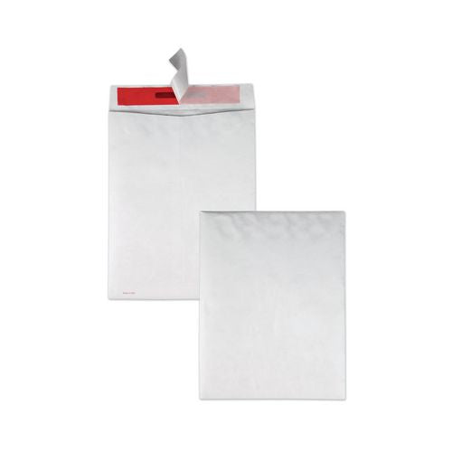 Image of Quality Park QUAR2420 Tamper-Indicating Mailers Made with Tyvek, #13 1/2, Flip-Stik Flap, Redi-Strip Adhesive Closure, 10 x 13, White, 100/Box