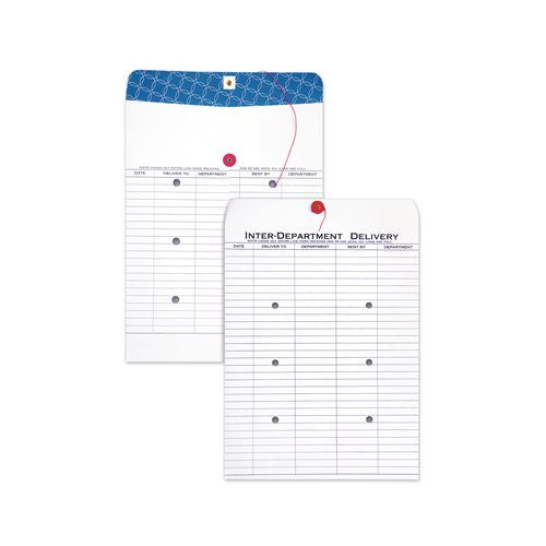 Image of Quality Park QUA63663 Inter-Department Envelope, #97, Two-Sided Five-Column Format, 10 X 13, White, 100/box