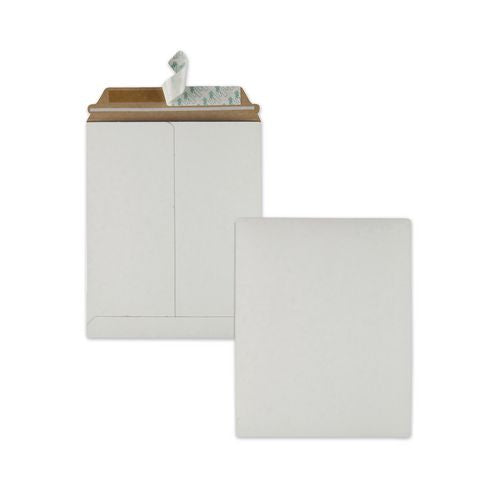 Image of Quality Park QUA64014 Photo/Document Mailer, Cheese Blade Flap, Redi-Strip Adhesive Closure, 9 x 11.5, White, 25/Box
