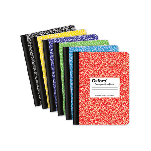 Image of TOPS 63794 Composition Book, Wide/Legal Rule, Randomly Assorted Cover Color, (100) 9.75 x 7.5 Sheets