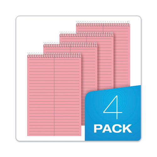 Image of TOPS 80254 Prism Steno Pads, Pink Cover, Gregg Rule, (80) Pink 6 x 9 Sheets, 4/Pack