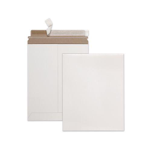 Image of Quality Park QUA64015 Photo/Document Mailer, Cheese Blade Flap, Redi-Strip Adhesive Closure, 9.75 x 12.5, White, 25/Box