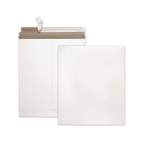 Image of Quality Park Photo/Document Mailer, Cheese Blade Flap, Redi-Strip Adhesive Closure, 12.75 x 15, White, 25/Box