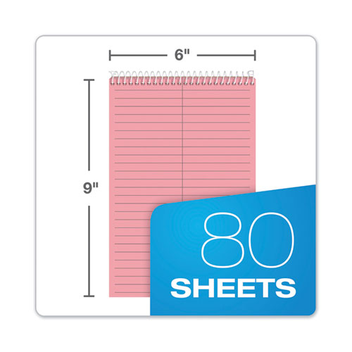 Image of TOPS 80254 Prism Steno Pads, Pink Cover, Gregg Rule, (80) Pink 6 x 9 Sheets, 4/Pack
