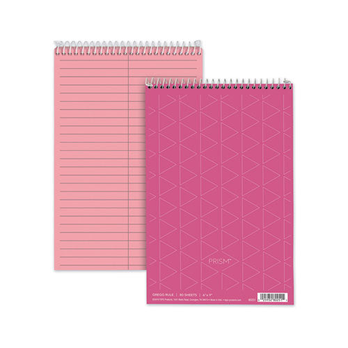 Image of TOPS 80254 Prism Steno Pads, Pink Cover, Gregg Rule, (80) Pink 6 x 9 Sheets, 4/Pack