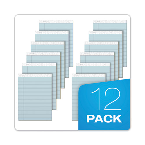 Image of TOPS 63120 Prism + Colored Writing Pads, Wide/Legal Rule, (50) Pastel Blue 8.5 x 11 Sheets, 12/Pack