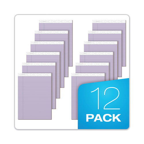 Image of TOPS Prism + Colored Writing Pads, Wide/Legal Rule, (50) Pastel Orchid 8.5 x 11 Sheets, 12/Pack