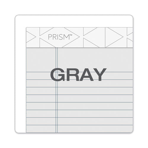 Image of TOPS 63060 Prism + Colored Writing Pads, Narrow Rule, (50) Pastel Gray 5 x 8 Sheets, 12/Pack