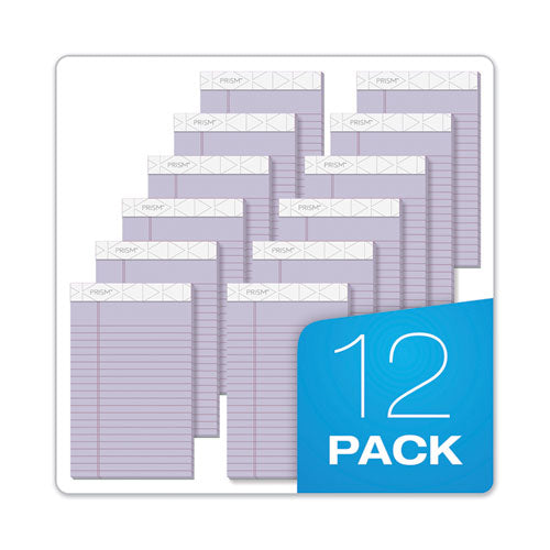 Image of TOPS 63040 Prism + Colored Writing Pads, Narrow Rule, (50) Pastel Orchid 5 x 8 Sheets, 12/Pack