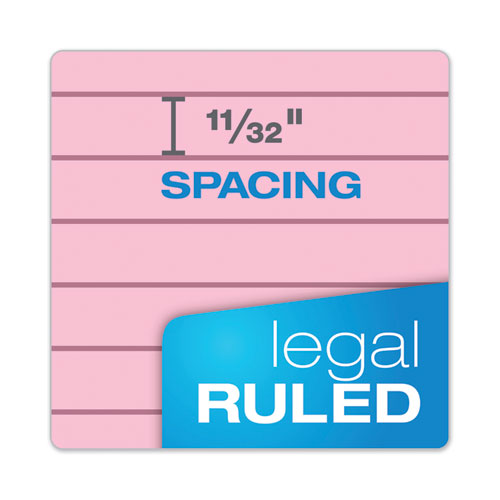 Image of TOPS 63150 Prism + Colored Writing Pads, Wide/Legal Rule, (50) Pastel Pink 8.5 x 11 Sheets, 12/Pack