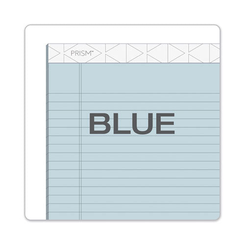 Image of TOPS 63120 Prism + Colored Writing Pads, Wide/Legal Rule, (50) Pastel Blue 8.5 x 11 Sheets, 12/Pack