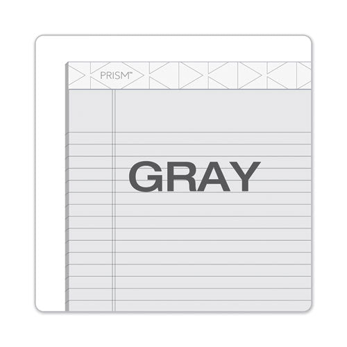 Image of TOPS 63160 Prism + Colored Writing Pads, Wide/Legal Rule, (50) Pastel Gray 8.5 x 11 Sheets, 12/Pack